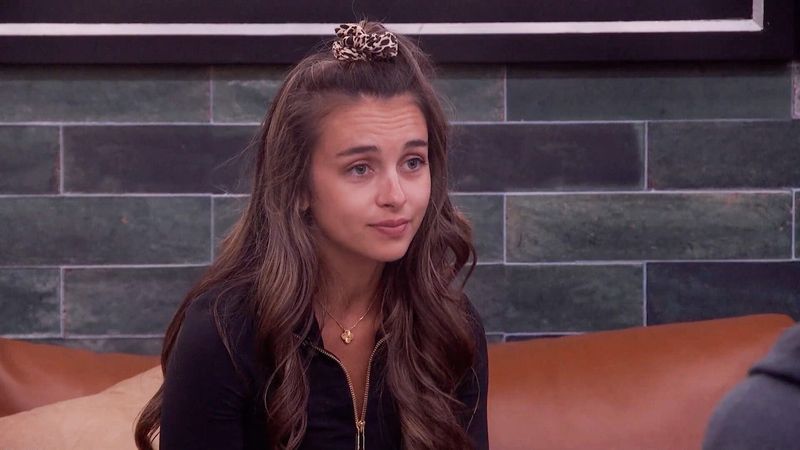 Lyric Medeiros talks with HOH Rick Devens before the Power of Veto ceremony.