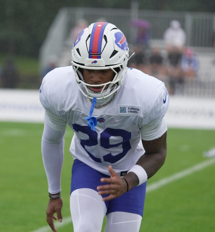 Bills Jalon Kilgore does a drill before practice at Bills Training Camp at St. John Fisher University in Pittsford on Aug. 13 2026.