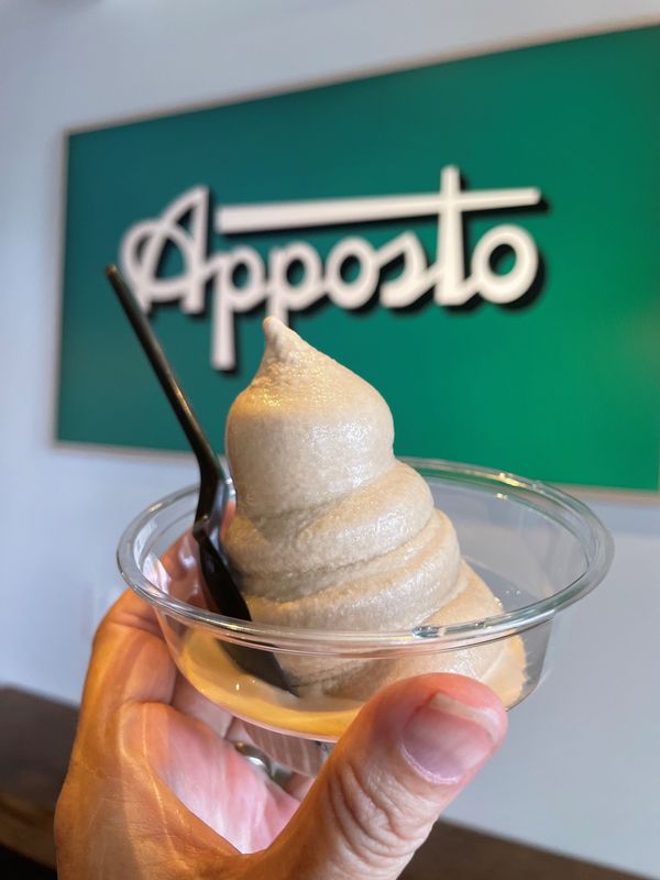 Crema di Caffe from Apposto, which opened July 21 in Mamaroneck. Photographed July 22, 2026.