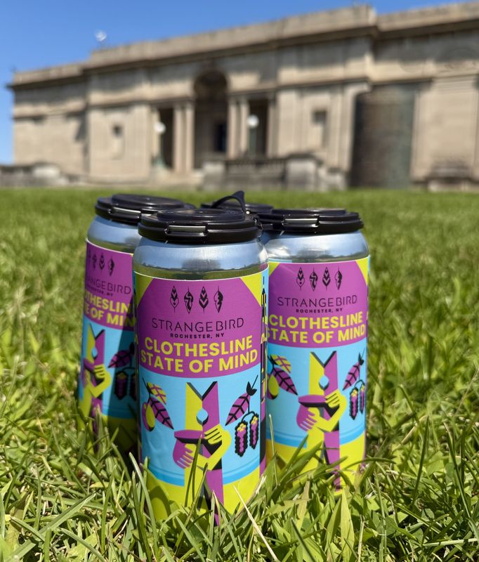 Rochester-based Strangebird brewery created Clothesline State of Mind, which can be found exclusively at the Memorial Art Gallery during the M&T Bank Clotheseline Art & Fine Craft Festival.