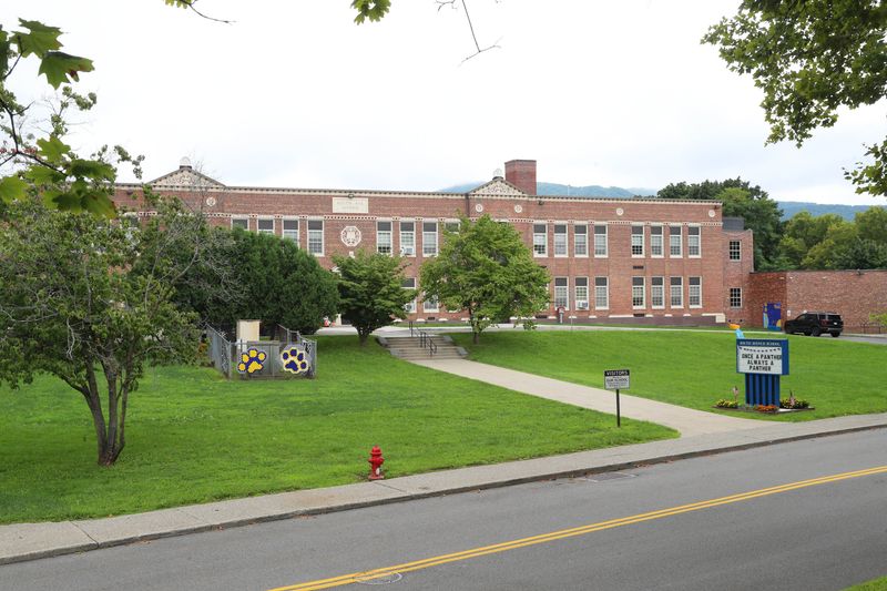 South Avenue Elementary School in Beacon on August 17, 2026. Dutchess County announced a $189,210 grant to replace sidewalks and add ADA accessibility to the school’s circular driveway.