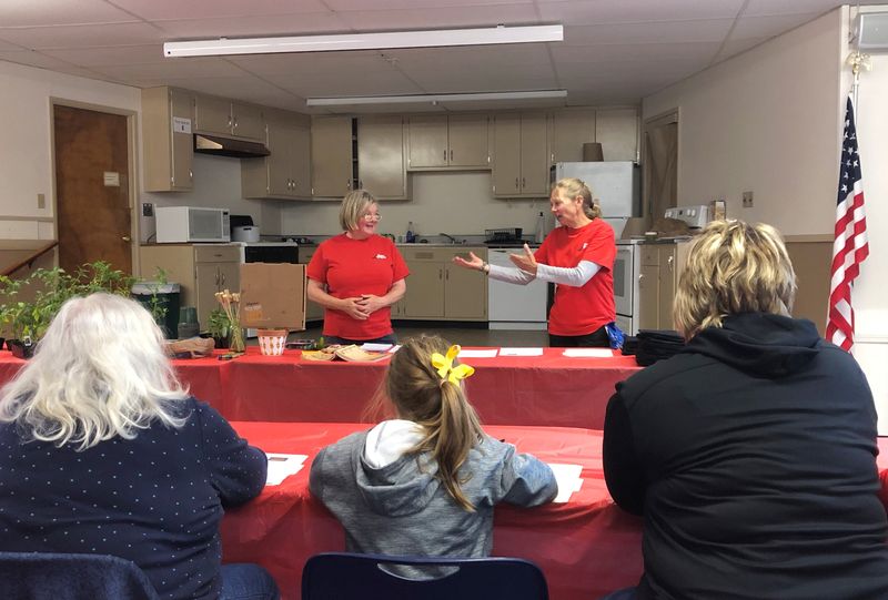 In this 2022 file photo, Master Gardeners Vicki Jennejohn and Victoria Barnsbee explain how container gardening can help you grow your own pizza ingredients in a workshop offered by the Cornell Cooperative Extension of Ontario County.