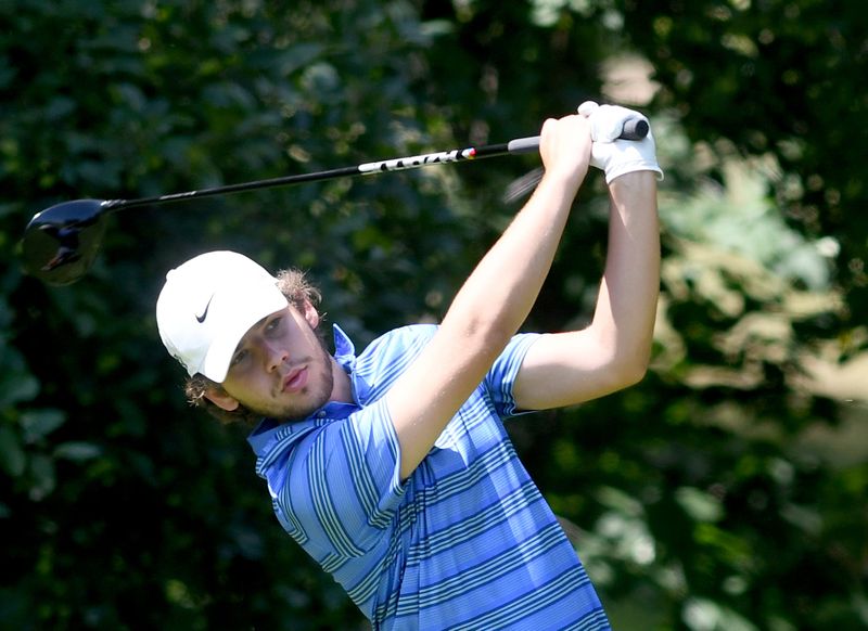 Matthew Stephen competes in the first round of the 2023 Stark County Amateur Championship at Ohio Prestwick Country Club in Green.  Saturday July 22, 2023.