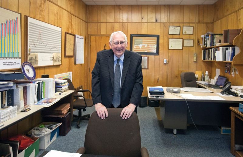 Hugh Dorrian poses in his office in this Columbus Monthly file photo.