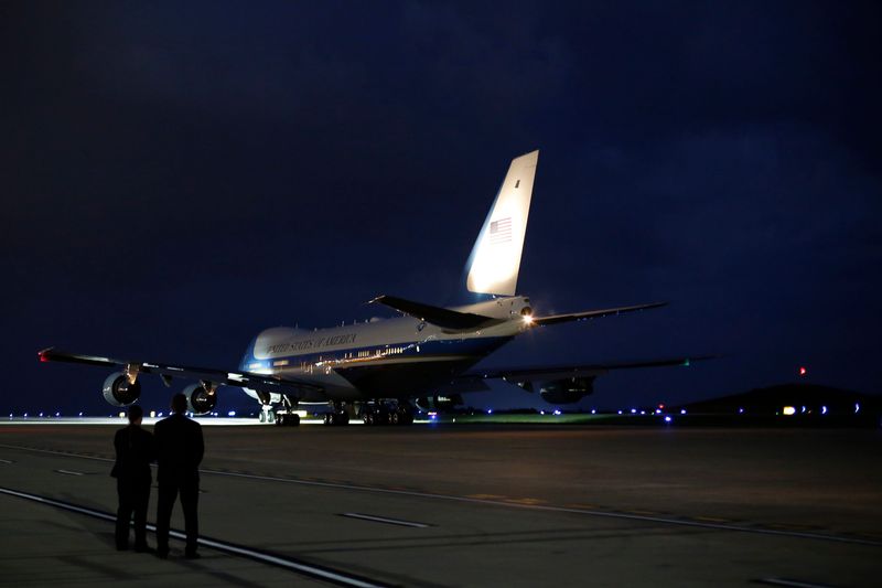 Air Force One prepares to take off from Cincinnati/Northern Kentucky International Airport in Hebron, Ky., as President Donald Trump leaves following a campaign rally in downtown Cincinnati on Thursday, Aug. 1, 2019.
