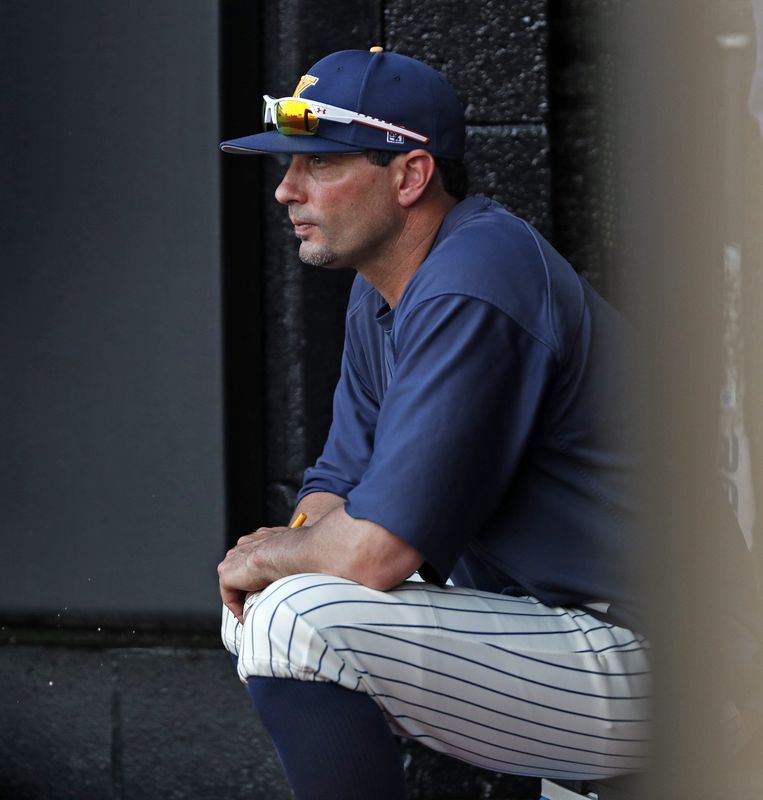 Kent State coach Jeff Duncan watches his team during an NCAA college baseball game against Louisville, Friday, June 1, 2018, in Lubbock, Texas.