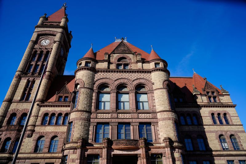 Cincinnati City Hall is located on Plum Street in downtown Cincinnati, Tuesday, Feb. 20, 2024. The building dates back to 1893 and was designed by Samuel Hannaford. It was listed on the National Register of Historic Places in 1972.