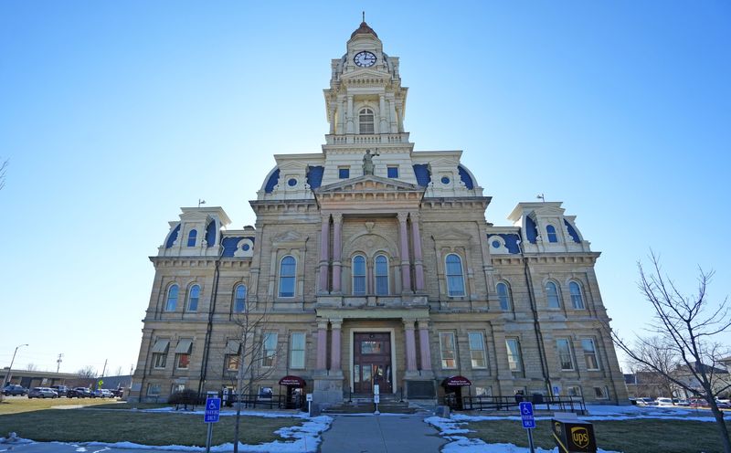 Feb 20, 2024; London, Ohio, USA; The Madison County Courthouse in London, Ohio.