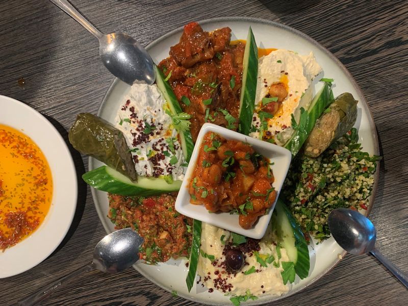 The appetizer sampler from Truva Turkish Kitchen.