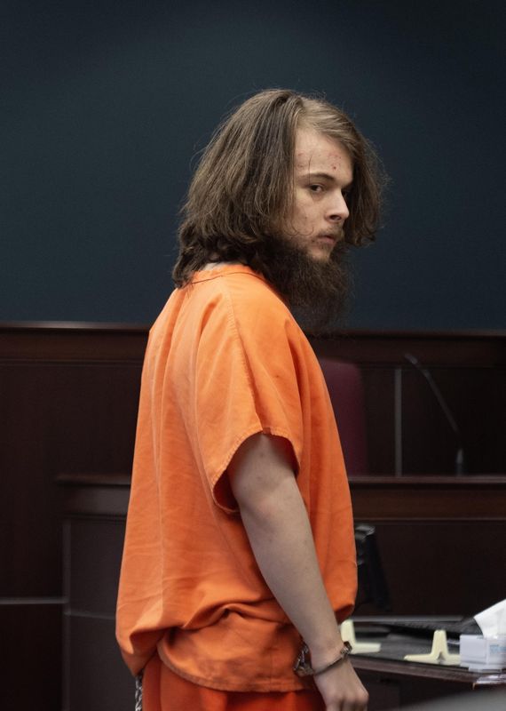 Nathan A. McAtee, shown during a July 2024 sanity evaluation hearing in Portage County Common Pleas Court, pleaded guilty to an aggravated murder charge of killing his 11-year-old brother with a sword in 2022. He faces life in prison.