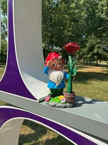 This statue depicting Levi Lamborn reviewing his Lamborn Red carnation was the centerpiece of a new event in the Greater Alliance Carnation Festival in 2024. The scavenger hunt event will return for the 2025 festival, with clues posted daily on Facebook.