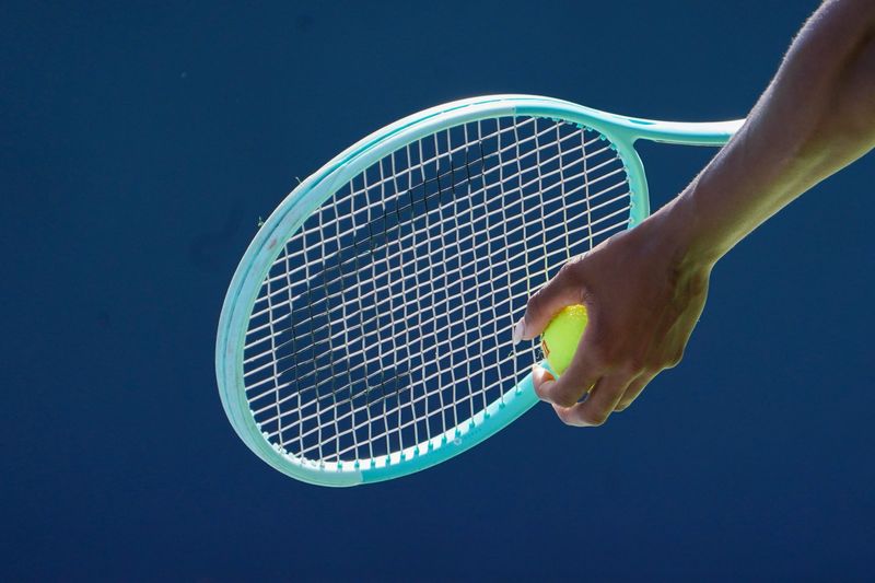 Coco Gauff practices at the Cincinnati Open in 2024.