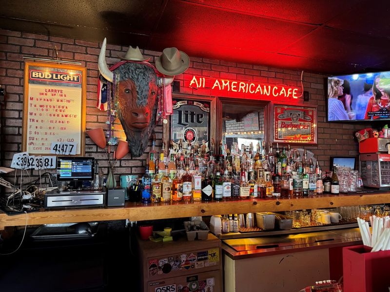 The bar at Larry's All-American Cafe, in Covington.