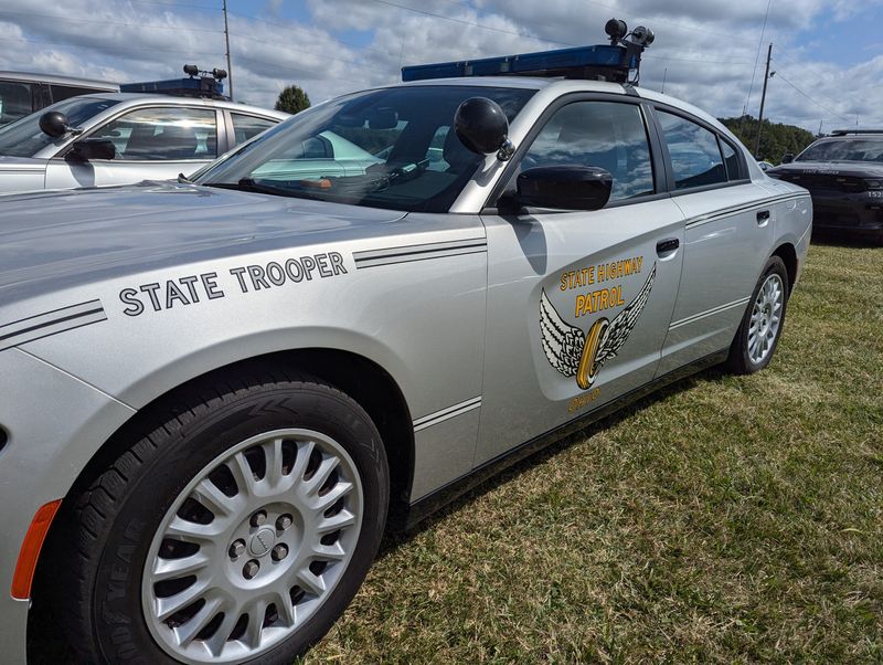 State Trooper car with the Ohio Highway Patrol.
