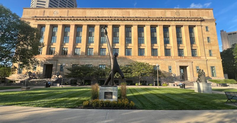 Sep 13, 2024; Columbus, OH, USA; The Joseph P. Kinneary United States Courthouse is a federal courthouse in Columbus, Ohio. It is at 85 Marconi Blvd.