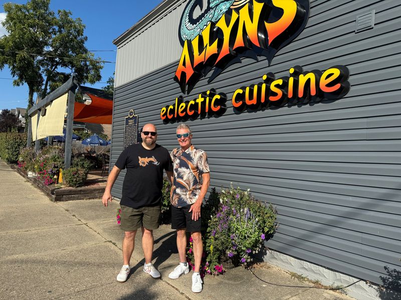 Sam Dobrowski (left) just took over ownerships of Allyn's Eclectic Cuisine from founder Allyn Raifstanger (right).