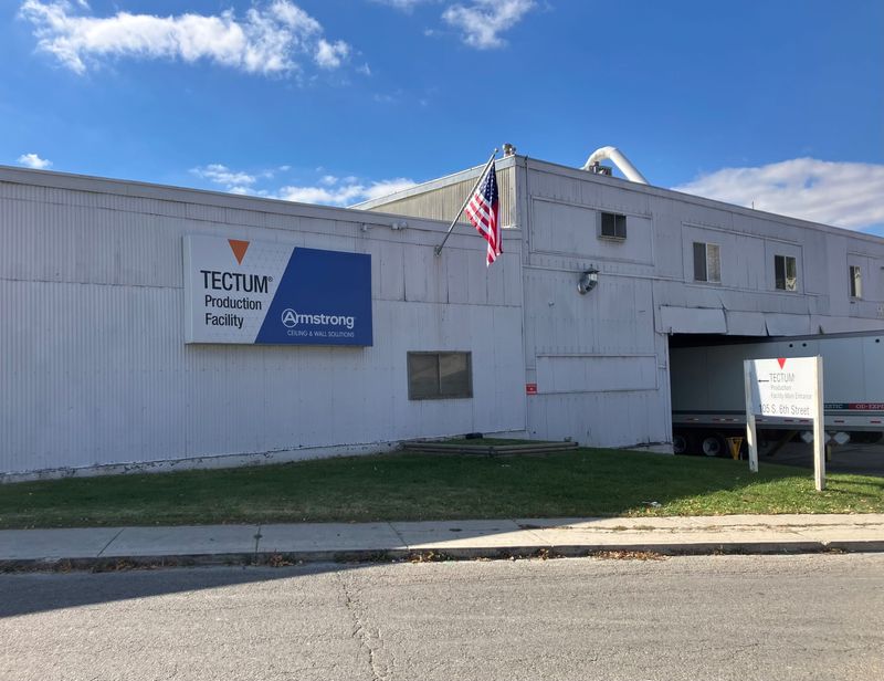 The Tectum factory on Thursday, Oct. 24, 2024, on South Sixth Street in Newark.