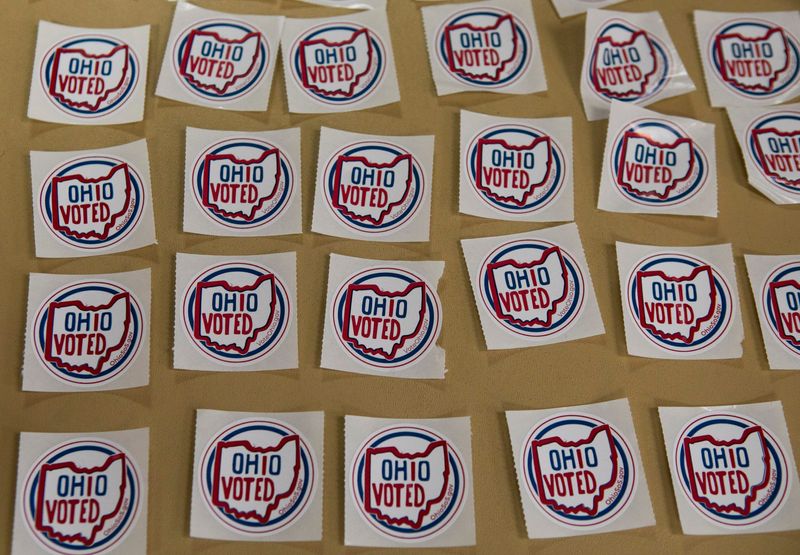Fairfield county residents cast their ballots at various polling locations as they vote in the 2024 general election on November 5, 2024, in Lancaster, Ohio.