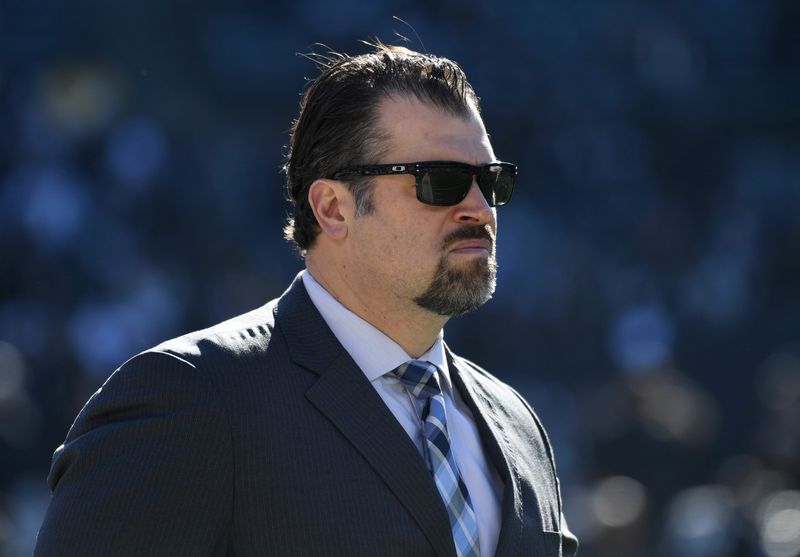 Dec 24, 2016; Oakland, CA, USA; Indianapolis Colts general manager Ryan Grigson walks before an a NFL football game against the Oakland Raiders at Oakland-Alameda Coliseum. Mandatory Credit: Kirby Lee-USA TODAY Sports