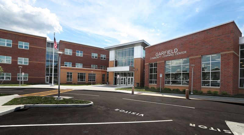 The front entrance of the new Garfield CLC on Friday.