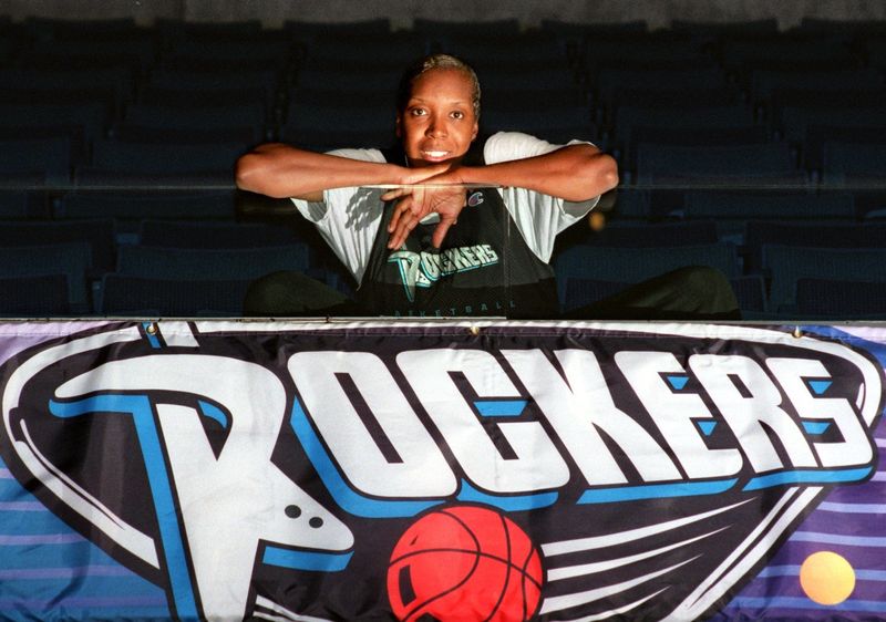 Former Cleveland Rockers player Janice Braxton after practice during the 1998 season at Gund Arena in Cleveland.