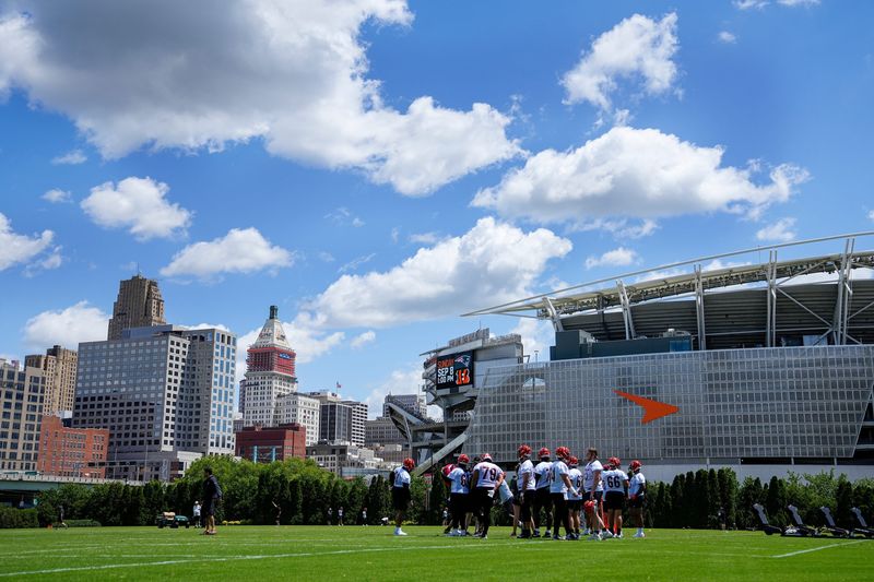 The Cincinnati Bengals take the field for OTAs Tuesday, May 28, 2024 at the Kettering Health Practice Fields outside of Paycor Stadium.