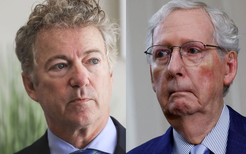 U.S. Sens. Rand Paul and Mitch McConnell of Kentucky