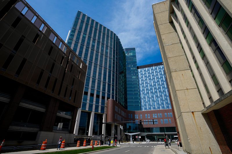 The new Ohio State University Wexner Medical Center tower on Thursday, April 17, 2025 in Columbus, Ohio.