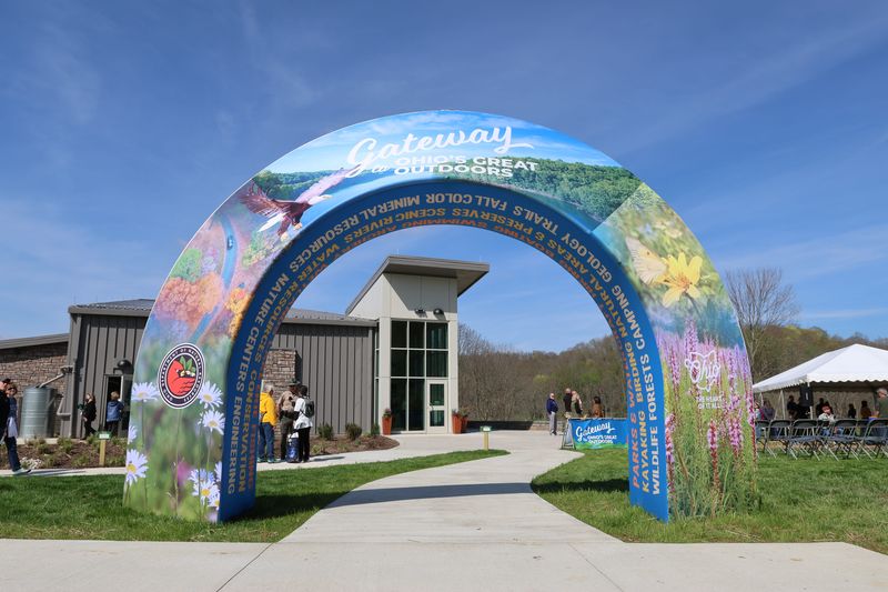 The new Eco-Discovery Center at Salt Fork State Park was unveiled by ODNR on April 22. It's one of the gateways into the great outdoors, noted Director Mary Mertz. The 3,300-square-foot facility was designed to be a hands-on learning space showcasing Ohio's ecosystems and wildlife.