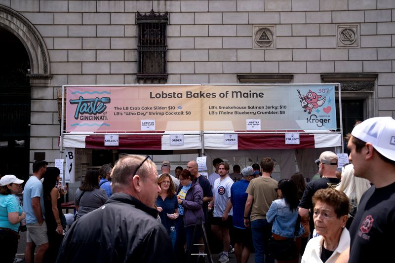A view of the Lobsta Bakes of Maine at the Taste of Cincinnati Festival in Cincinnati on Saturday, May 24, 2025.