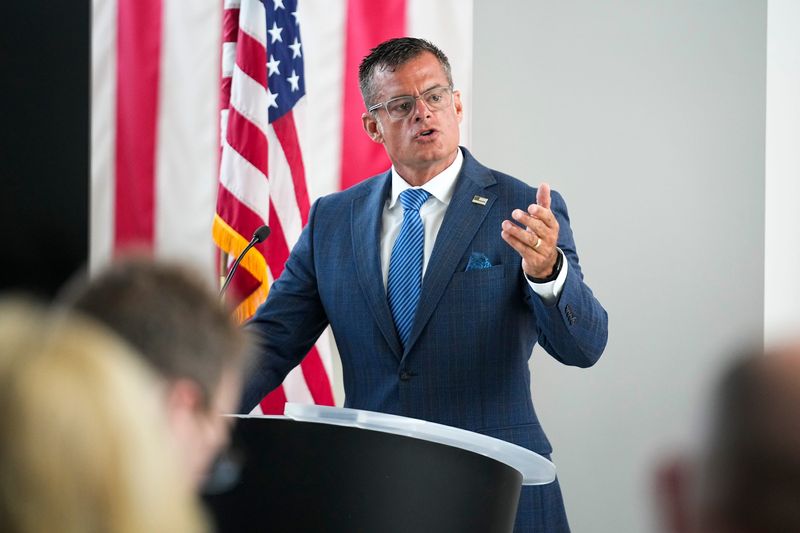 Andy Wilson, director of the Ohio Department of Public Safety, speaks on the recommendations made by the Ohio missing persons working group during a press conference at the Ohio Department of Public Safety on Tuesday, May 27, 2025 in Columbus, Ohio.