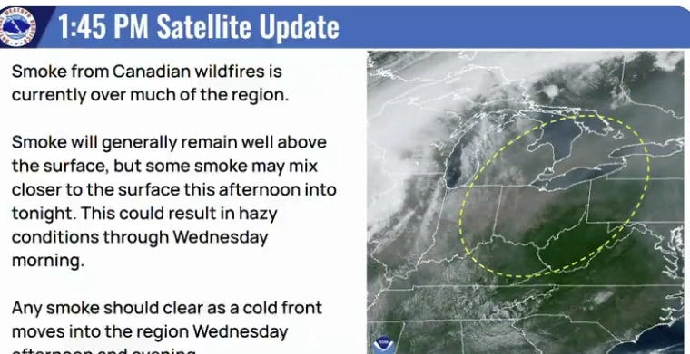 An Air Quality Alert is in effect through Wednesday for northern Ohio.