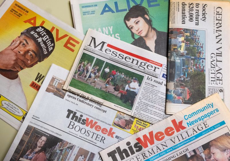 A variety of local print news publications that have gone under in recent years.