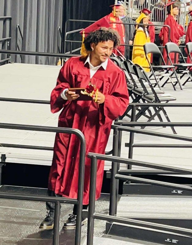 Emerson Colindres during his graduation from Western Hill High School.