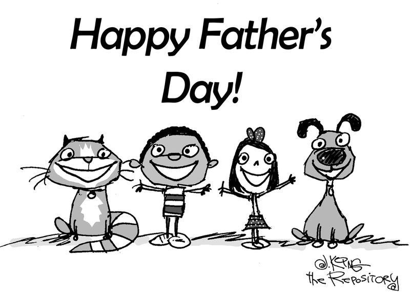 Editorial cartoonist Jerry King wishes dads a Happy Father's Day.