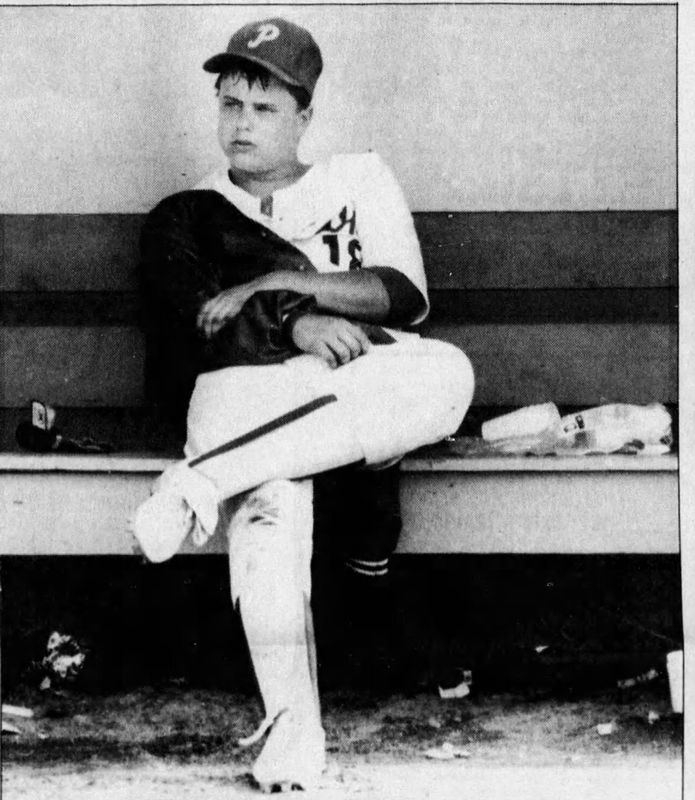 Piketon starting pitcher Rick Robinson watches the ending of the Class A semifinal baseball in 1985.