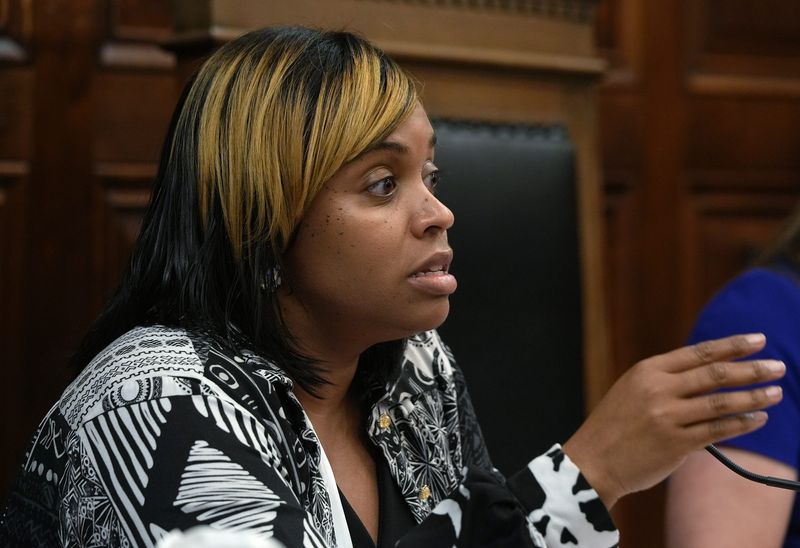 Ward 3 Akron City Councilwoman Margo Sommerville, seen here at a June 9, 2025 City Council meeting, was reelected Jan. 5 as council president.