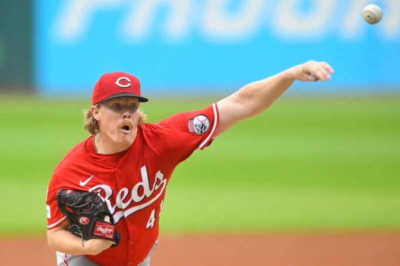 Andrew Abbott made the start in the second game of the Reds three-game series against the Guardians in Cleveland Tuesday, June 10.
