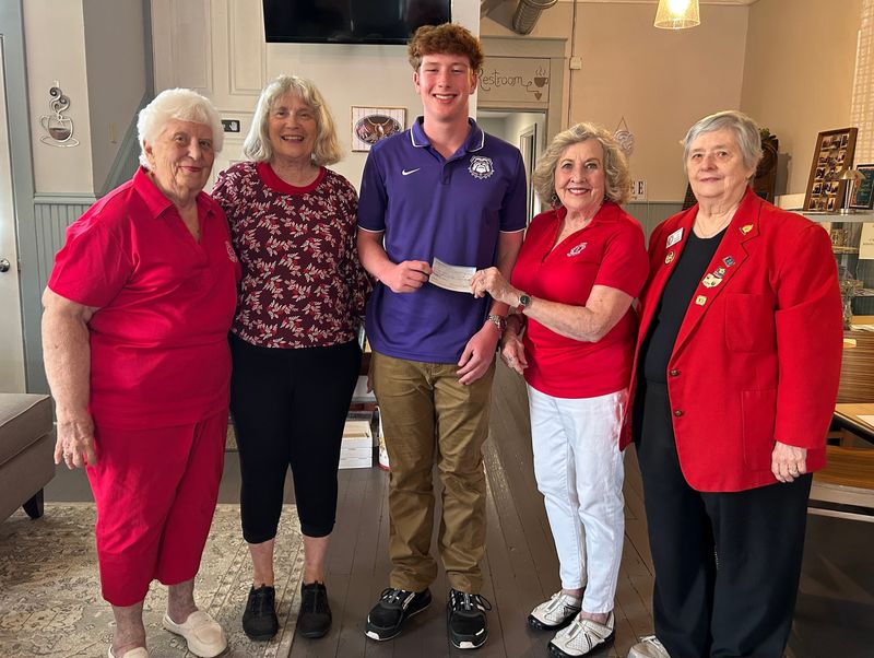 Bloom-Carroll Scholarship Committee members Lions Sue Haban, Kay Helm, scholarship recipient Treyton McKee, Lions Sue Diehm (chair) and Sharon Sweeney