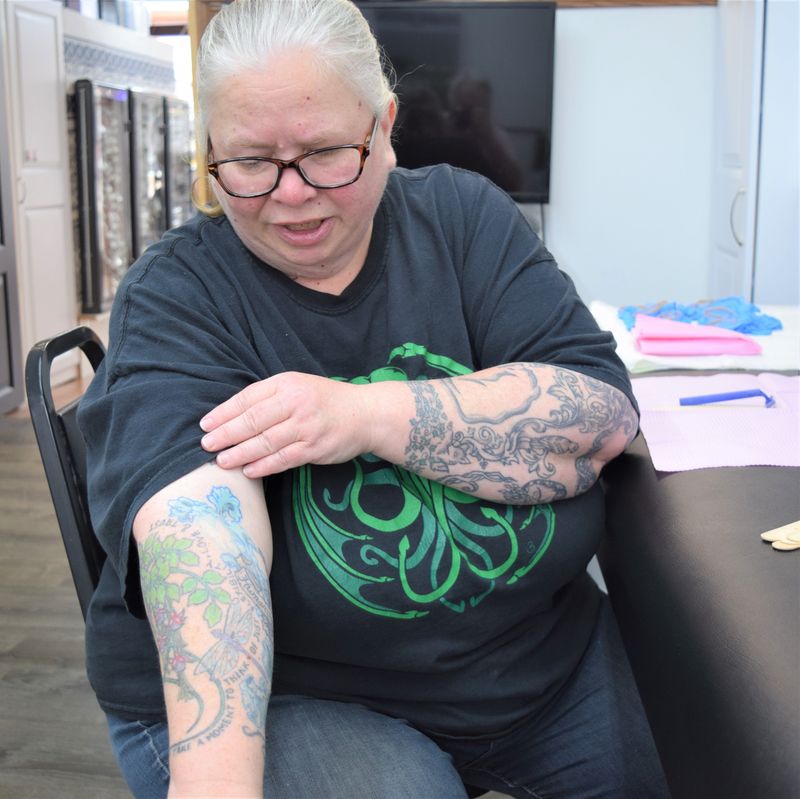 Tattoo artist Laura Jackson explains some of her tattoos and the motivation behind them.She says many tattoos are about what is important to you at that particular time in your life.