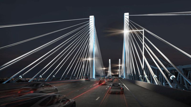 Ohio and Kentucky revealed renderings showcasing the design of the new Brent Spence companion bridge over the Ohio River.