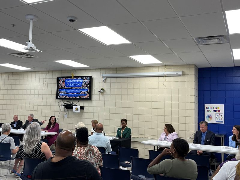 Nine Hamilton County Common Pleas Court judges appeared together June 17 at a community center in East Price Hill to answer residents’ questions.