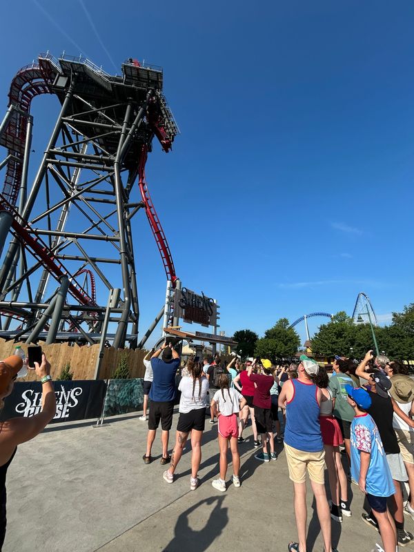Cedar Point's newest thrill machine the Siren's Curse roller coaster opened for the media and coaster fans on Thursday, June 26.