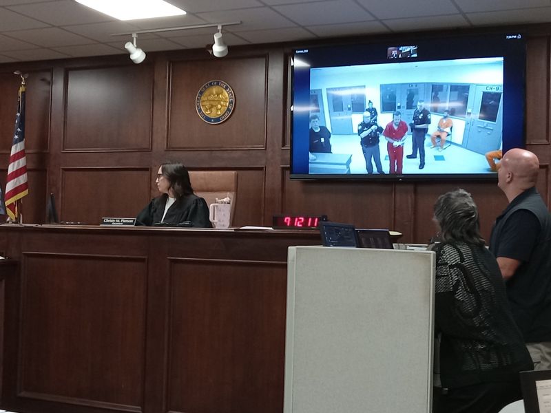 Canton Municipal Court Magistrate Christy Pierson set bond at $1 million for James Lee Fair, shown via a video link in court, who is accused of shooting a patient care technician at Aultman Hospital. June 30, 2025
