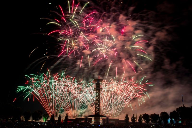 Arthur Rozzi Pyrotechnics' fireworks show closed out the 2025 Red, White & Blue Ash festivities at Summit Park.
