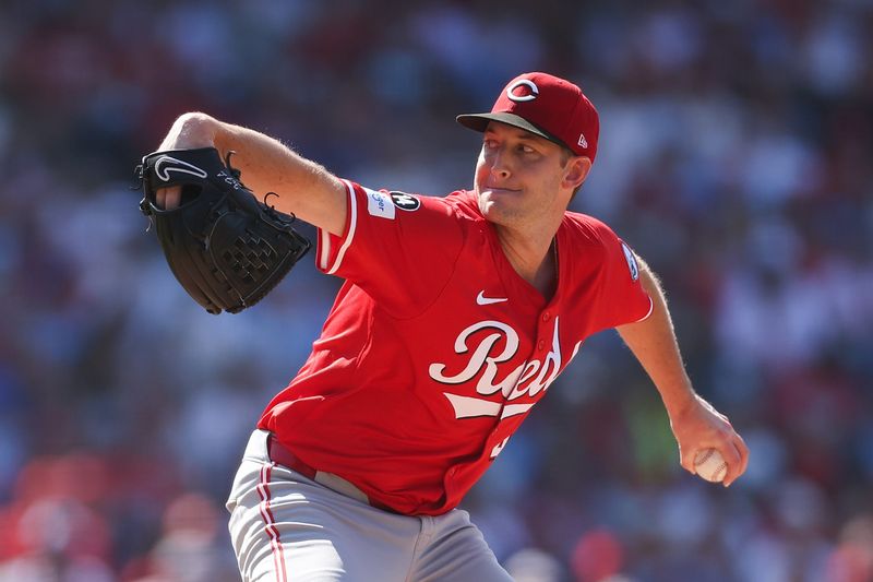 Nick Lodolo gave the Reds a solid outing in his 18th start of the season Saturday, July 5, allowing only three runs on four hits while striking out eight.