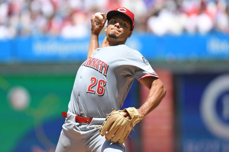 Chase Burns bounced back from his rough outing in Boston by pitching 4 2/3 innings against the Phillies, allowing only one run on two hits and four walks while striking out seven. He left the game with a 1-0 lead.