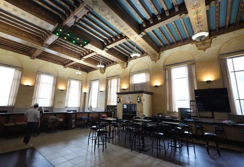 The Canton Marketplace is scheduled to open July 11 on the first floor of the 14-story Mills Historic Tower, which was constructed in 1924 as the First National Bank Building.