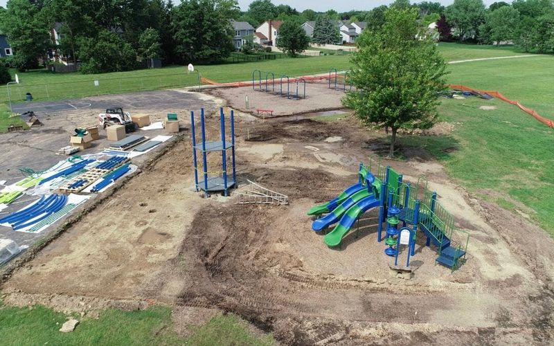 A new playground under construction at Avery Elementary School is funded by a $142 million bond voters approved in November 2024.