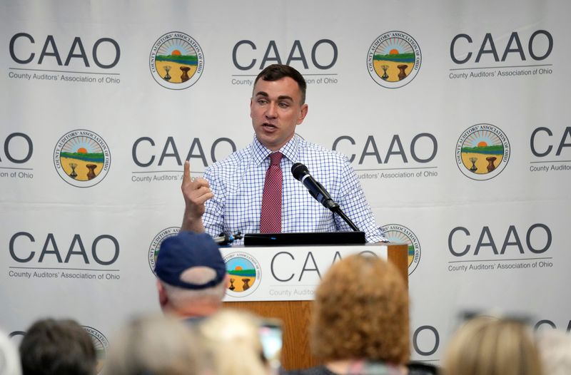 Franklin County Auditor Michael Stinziano, seen here speaking at a County Auditors Association of Ohio event, and other central Ohio auditors think two bills passed in the Ohio House don't go far enough to reform property taxes.